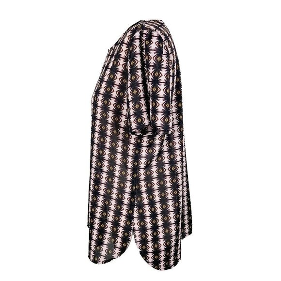 J. Crew Blouse 8‎ Brown Pink Pleat Front Short Sleeve Popover Top - Picture 3 of 6